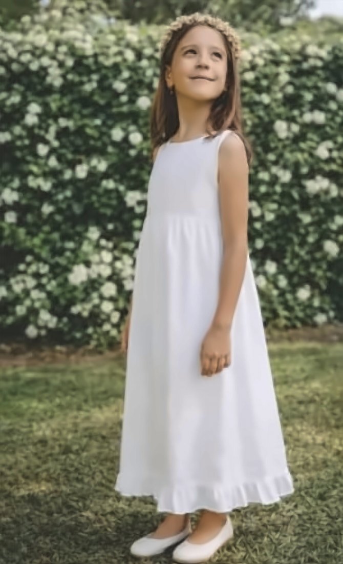 Vestido Margarita en el jardín